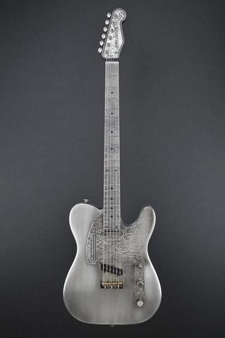 11238 Baritone SteelCaster Antique Silver Roses
