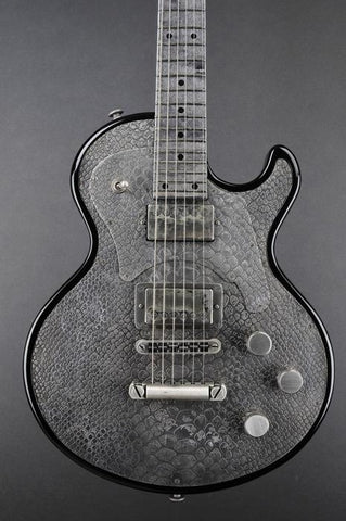 12137 Antique Silver Snakeskin Set Neck SteelTop