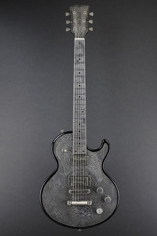 12137 Antique Silver Snakeskin Set Neck SteelTop