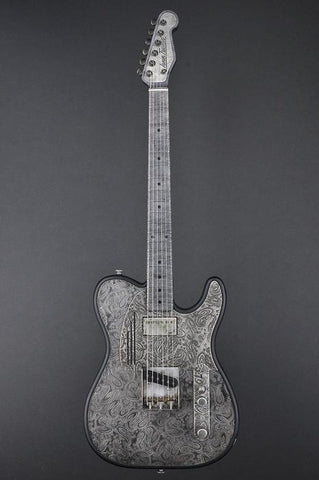 12176 Antique Silver Paisley SteelTopCaster