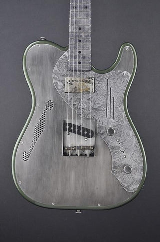 12201 Antique Silver Roses Deluxe SteelCaster