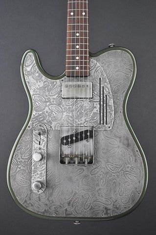 12175 Antique Silver Paisley SteelTopCaster LEFTY