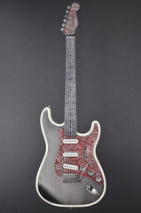 11207 Red on Steel Roses Cream Steel O Matic