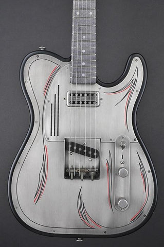 13017 Antique Silver Pinstripe SteelTopCaster