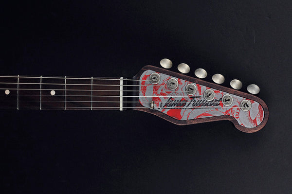 ラシュトン　RUSTON 13212 Cream on Red Roses Deluxe SteelCaster – James Trussart