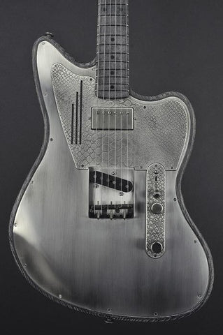 13236 Antique Silver Snakeskin Pickguard SteelTeleMaster