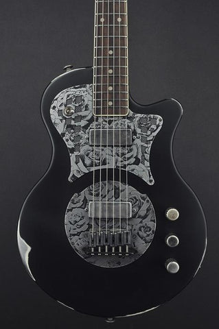 13217 Black on Cream Antique Silver Roses SteelPhonic
