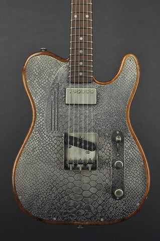 13228 Antique Silver Snakeskin SteelTopCaster