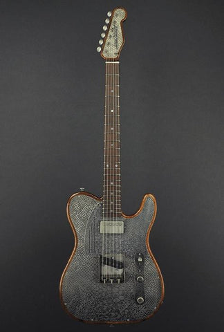 13228 Antique Silver Snakeskin SteelTopCaster