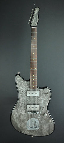 09177 Antique Silver Snakeskin Engraved SteelMaster