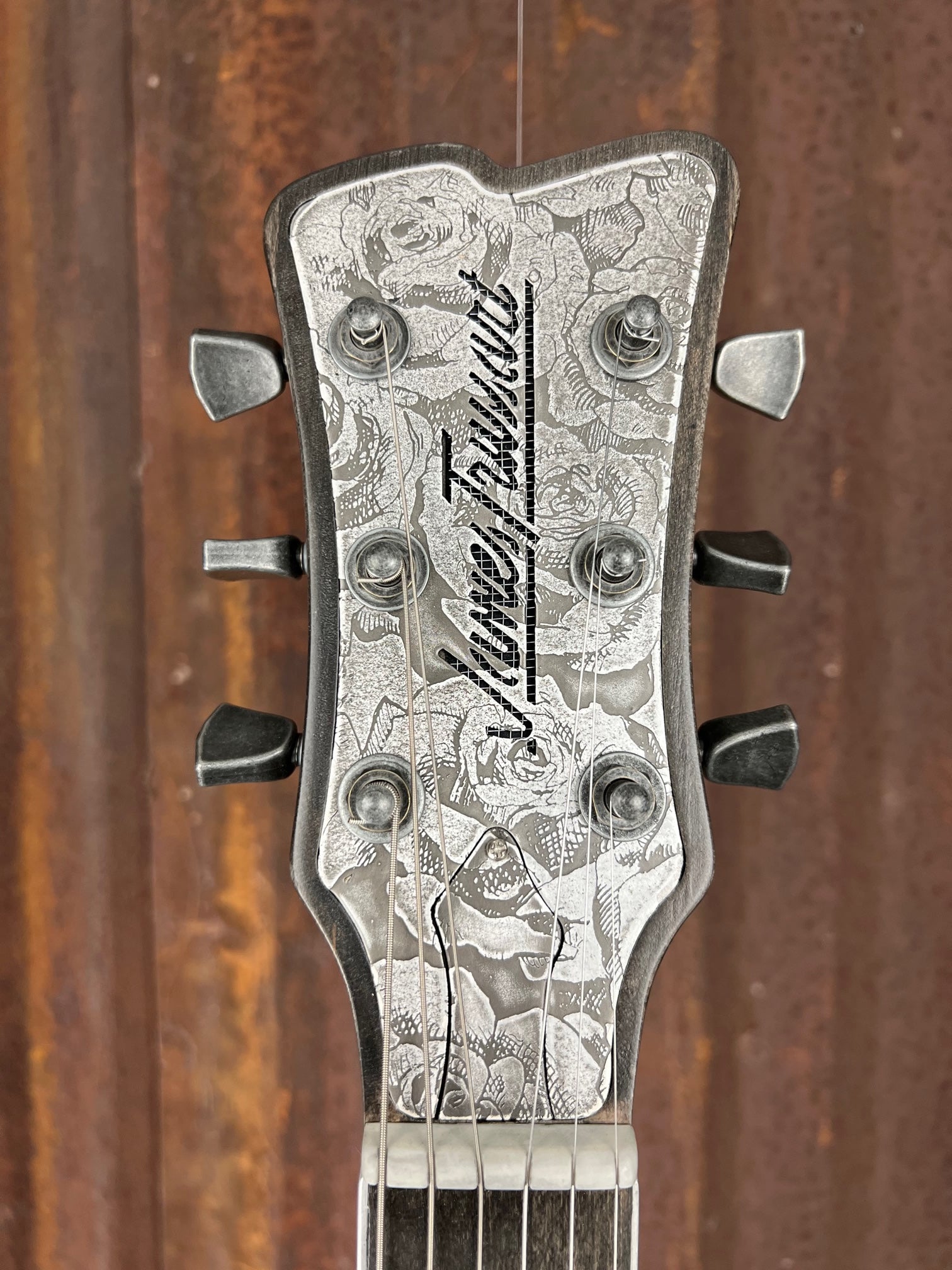21108 Antique Silver Roses engraved SteelDeville