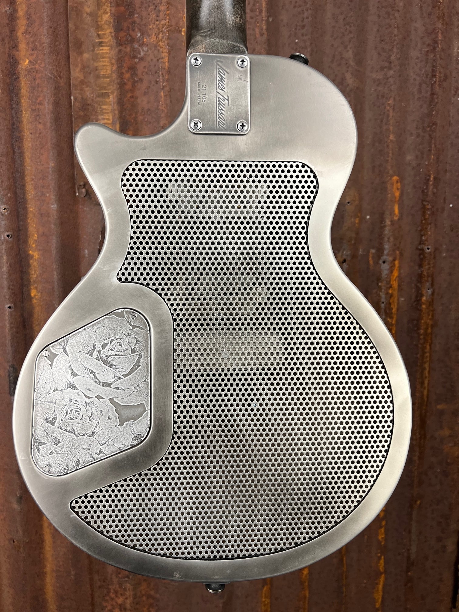 21108 Antique Silver Roses engraved SteelDeville