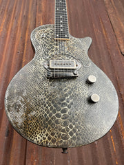21175 Cream on Rust Snakeskin engraved 21 Junior SteelDeville