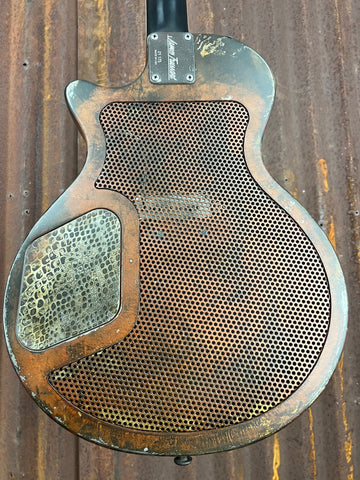 21175 Cream on Rust Snakeskin engraved 21 Junior SteelDeville
