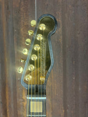 22077 Shiny Gold Caged CadillacCaster