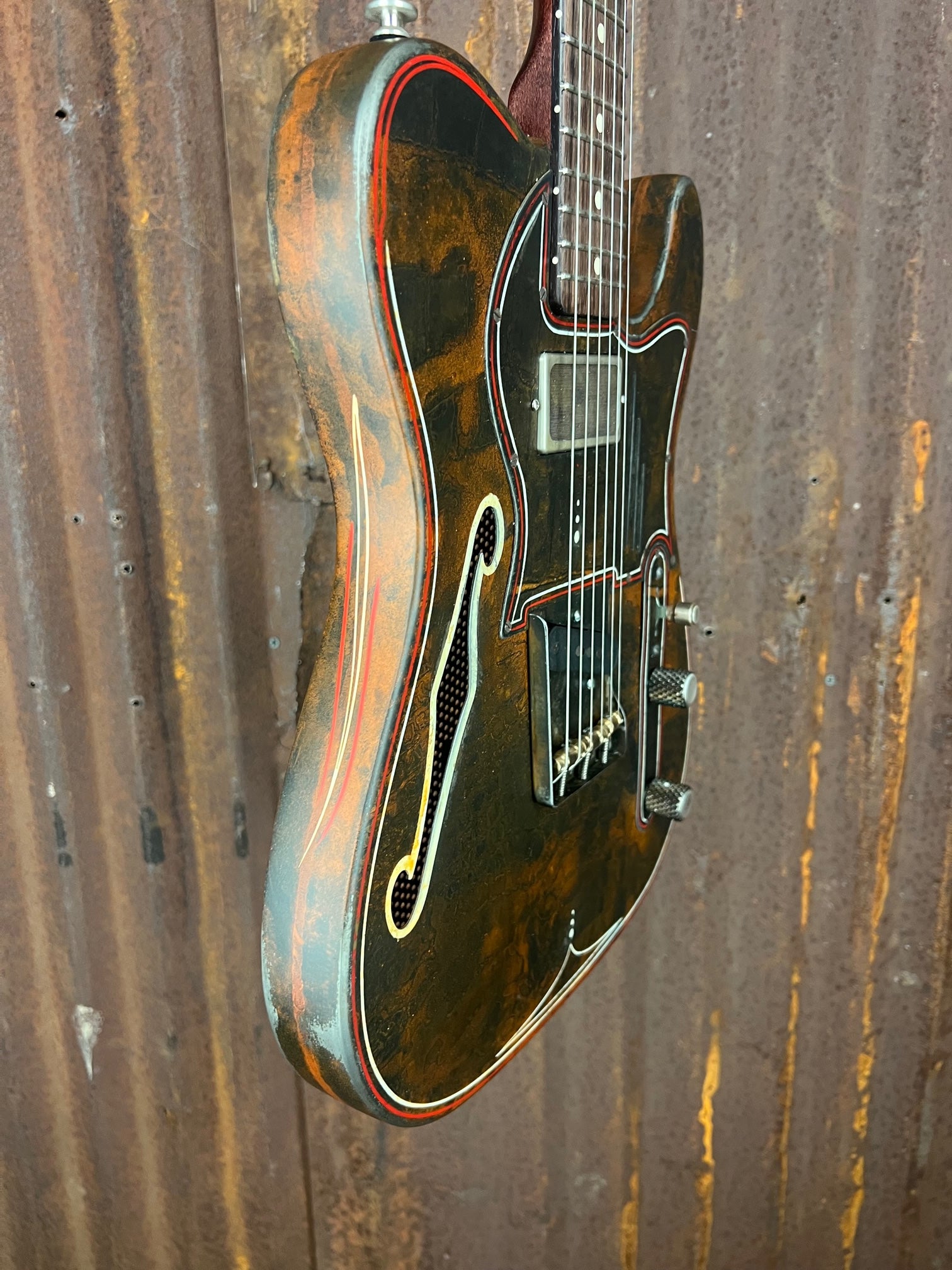 22083 Rusty Pinstriped Deluxe SteelCaster
