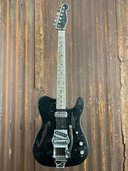 21001 Black on Roses Deluxe SteelCaster with modified B16 Bigsby