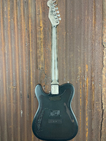 21001 Black on Roses Deluxe SteelCaster with modified B16 Bigsby