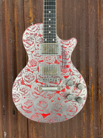 21162 Red on Steel Roses SteelDeville