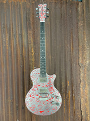 21162 Red on Steel Roses SteelDeville