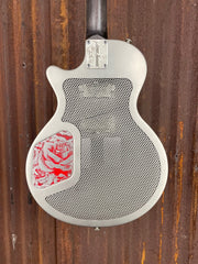 21162 Red on Steel Roses SteelDeville