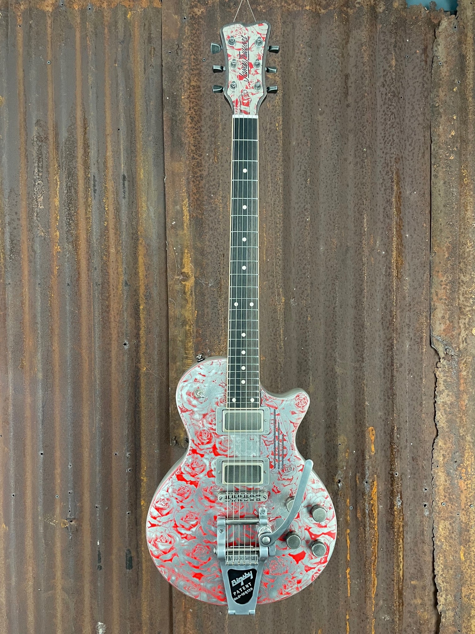 22050 Red on Steel Roses SteelDeville B7 Bigsby