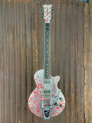 22050 Red on Steel Roses SteelDeville B7 Bigsby