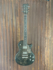 22071 Rust on Cream Roses engraved SteelDeville