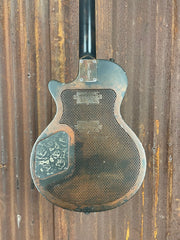 22071 Rust on Cream Roses engraved SteelDeville