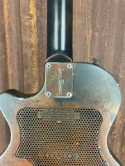 22071 Rust on Cream Roses engraved SteelDeville