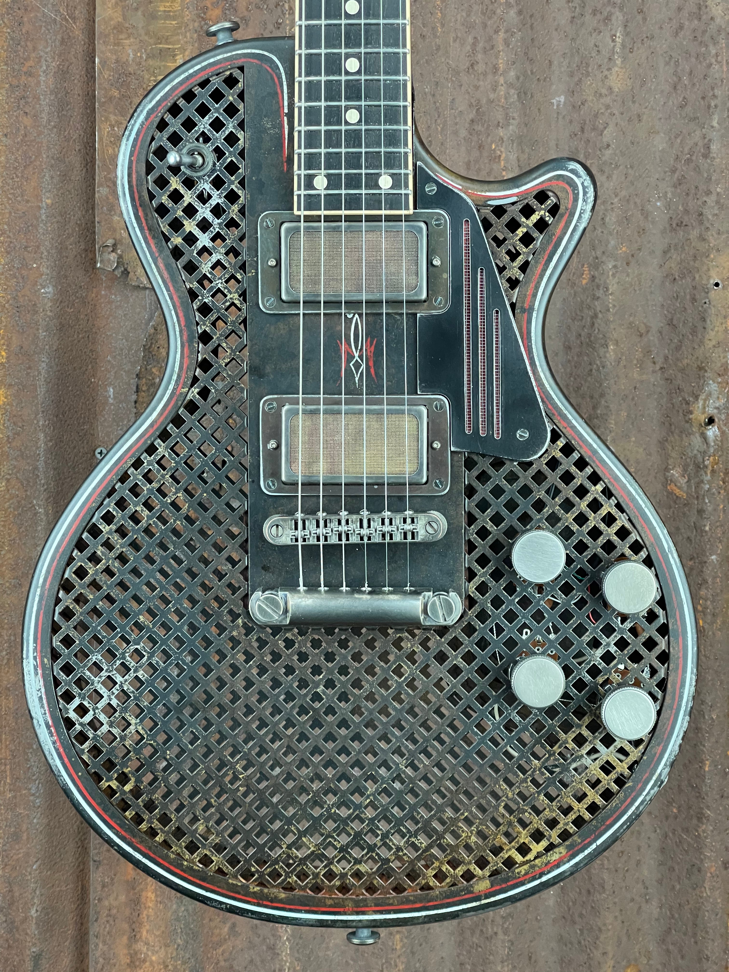 21121 Crosshatch Rust O Matic Pinstriped SteelDeville