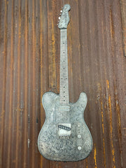 21138 Antique Stainless Paisley Engraved SteelTopCaster