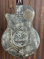 21117 Rust on Cream Snakeskin engraved SteelPhonic