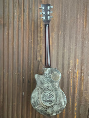21117 Rust on Cream Snakeskin engraved SteelPhonic