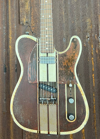 21089 Rust and Cream Racing Striped Holey SteelCaster with Glaser B Bender