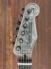 21135 Antique Stainless Paisley SteelTopCaster
