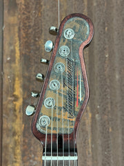 21177 Rusty Pinstriped Caged SteelCaster