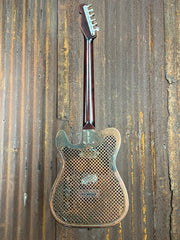 21177 Rusty Pinstriped Caged SteelCaster