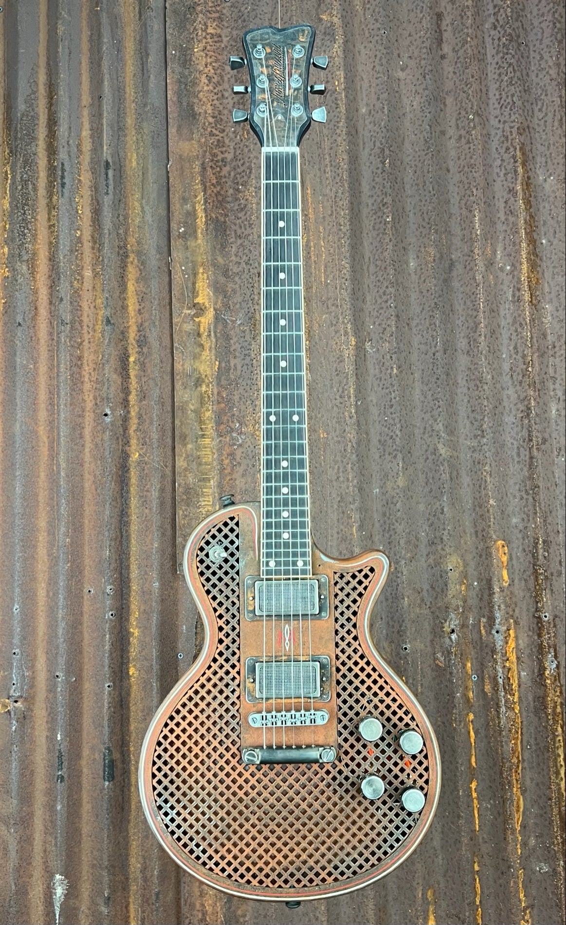 21179 Rust O Matic Pinstriped Caged SteelDeville