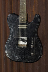 18013 Black on Antique Silver Snakeskin SteelTopCaster