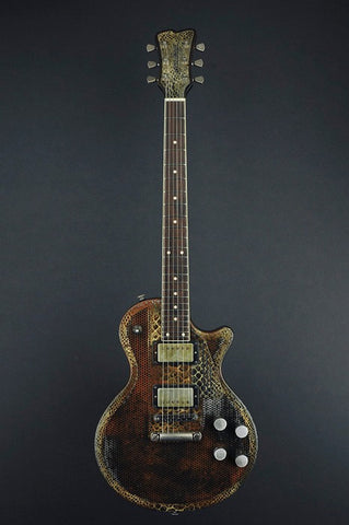 13190 Rust on Cream Snakeskin Holey Front SteelDeville