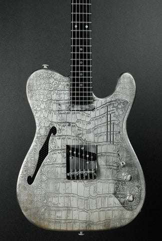 09115 Antique Silver Gator Baritone Deluxe SteelCaster