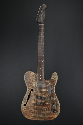 11133 Rust on Cream Gator Deluxe SteelCaster