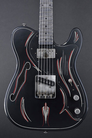 13086 Satin Black Pinstripe Deluxe SteelCaster