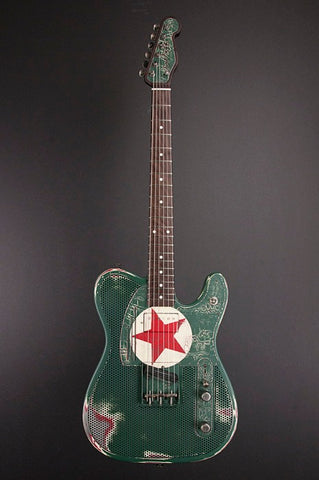 11086 Red Star Holey Gator Pickguard SteelCaster