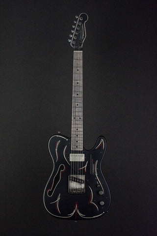 15029 Satin Black Pinstripe Deluxe SteelCaster