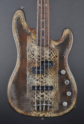 12166 Rust on Cream Snakeskin SteelCaster Bass