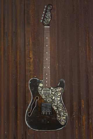 18075 Cream on Roses Rust O Matic Pinstripe Deluxe SteelCaster