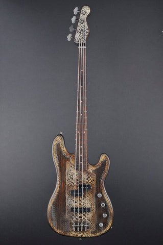12166 Rust on Cream Snakeskin SteelCaster Bass
