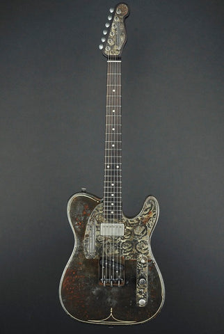 14038 Rust O Matic Pinstripe Cream Roses SteelCaster